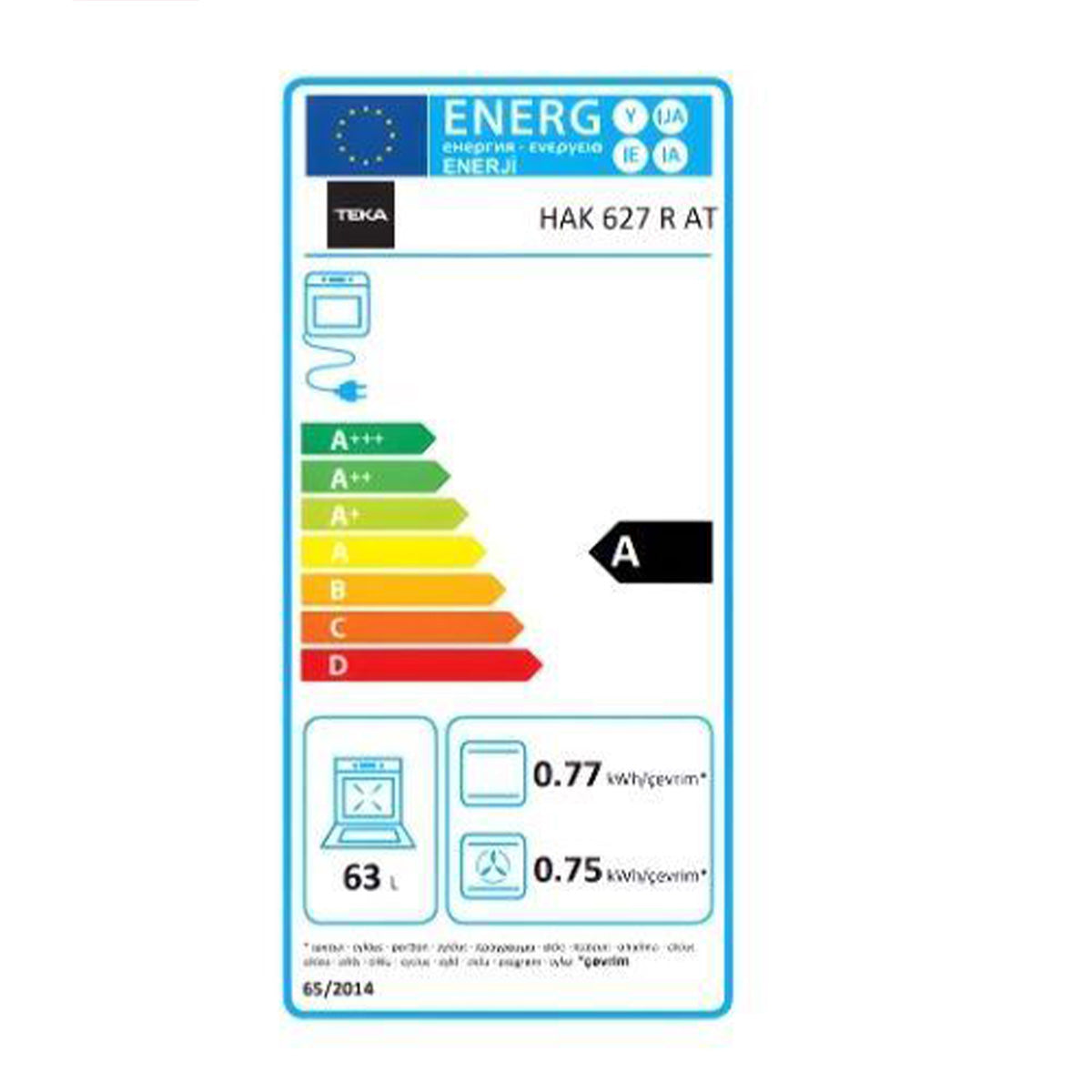 Teka HAK 627 R AT Country Serisi Antrasit Turbo Fırın 65 Litre 6 Programlı