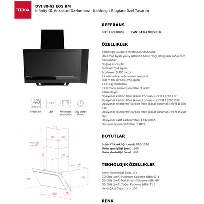 Teka İnfinity G1 Edition Ankastre Set (HLB 85-G1 P BM MaestroPizza+GBC 75-G1 GBC BM (E5)+DVI 88-G1 EOS BM)