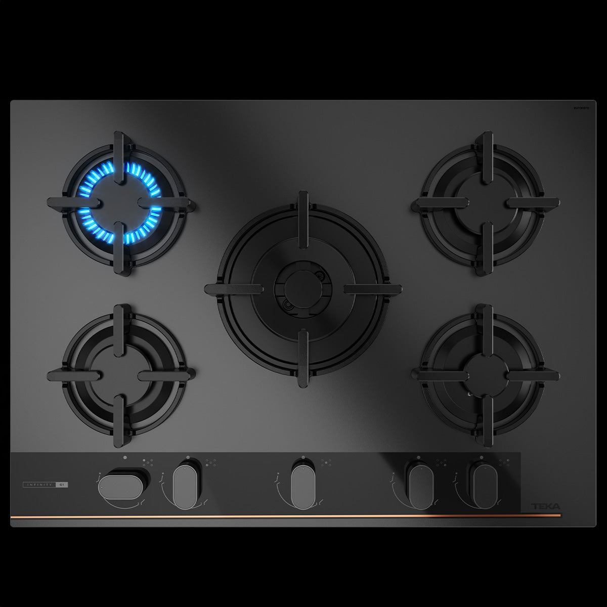 Teka GBC 75-G1 GBC BM (E5) INFINITY G1 EDITION Cam Siyah Ankastre Ocak