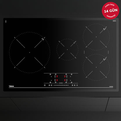 Teka IR 8430 5 Zone Siyah İndüksiyon Ocak Kumandalı Pro 80 cm