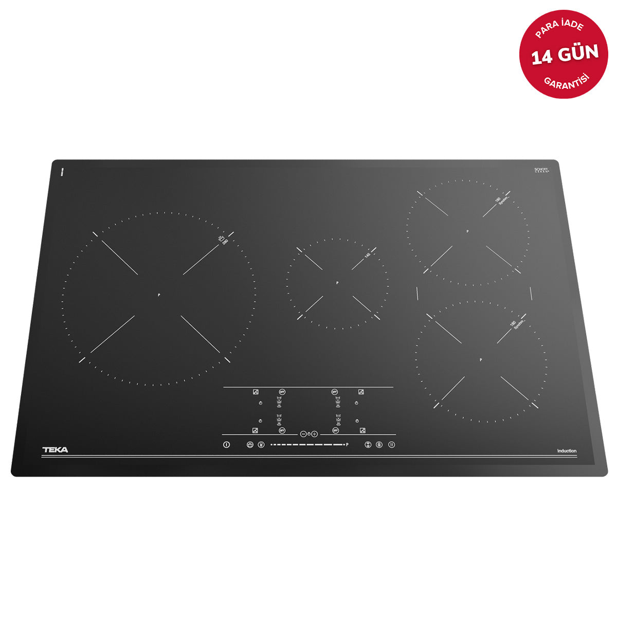 Teka IR 8430 5 Zone Siyah İndüksiyon Ocak Kumandalı Pro 80 cm
